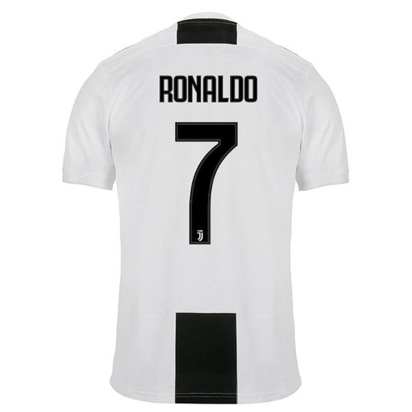 Camiseta Juventus 1ª Ronaldo 2018-2019 Blanco Negro